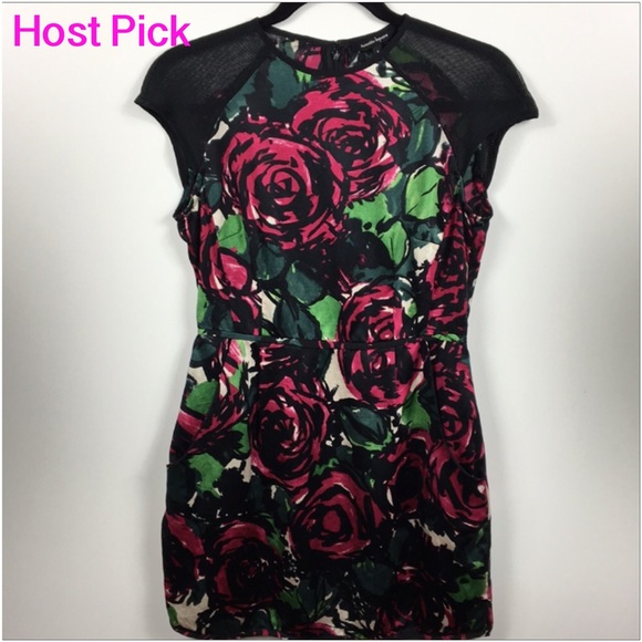⭐️Nanette Lepore»Daring Rose silk minidress EUC - Picture 4 of 10